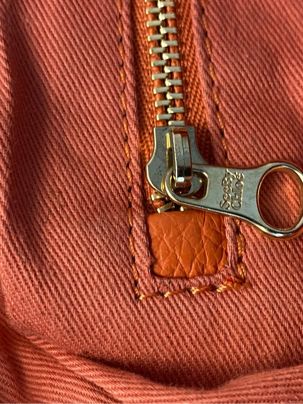 See By Chloe Orange Leather Large Satchel with Gold Hardware